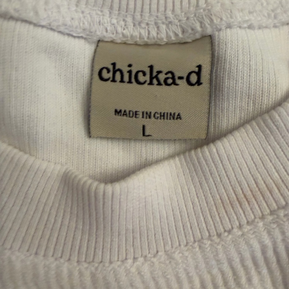 Chicka-d Women's White Sweatshirt